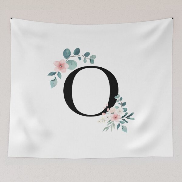 Item preview, O - Watercolor Floral designed and sold by Monograms Ultd.