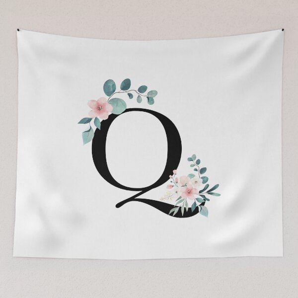 Item preview, Q - Watercolor Floral designed and sold by Monograms Ultd.