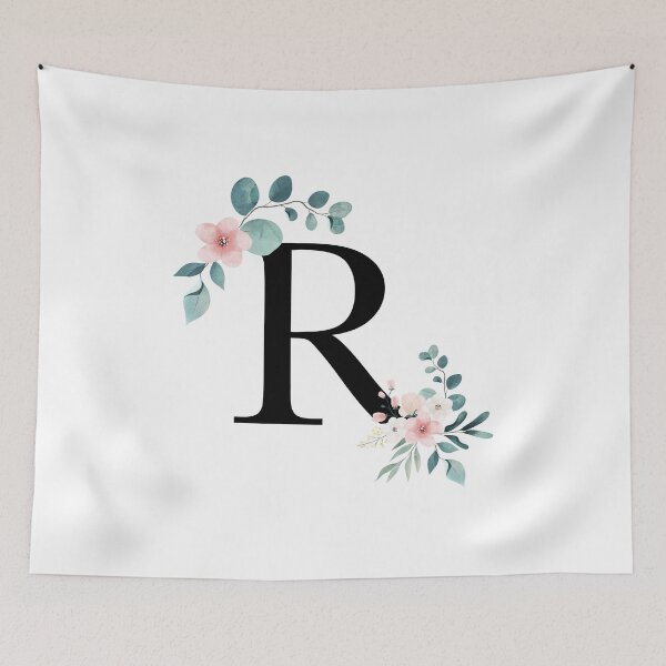 Item preview, R - Watercolor Floral designed and sold by Monograms Ultd.