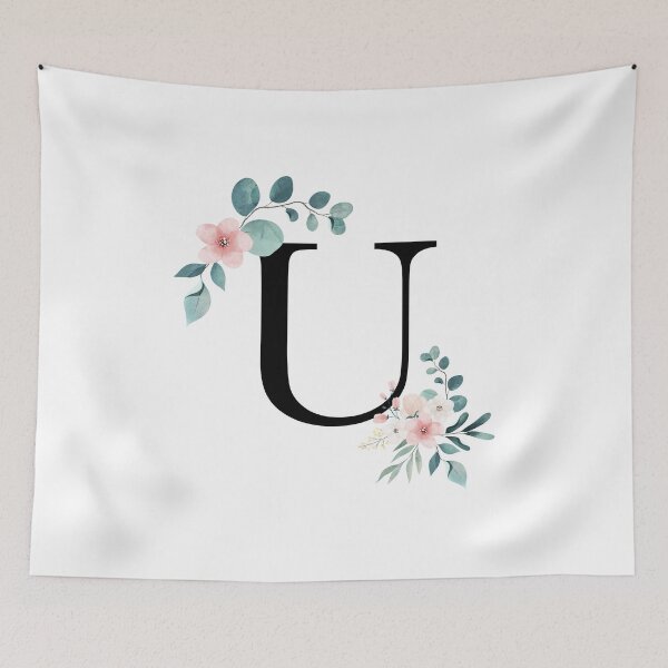 Item preview, U - Watercolor Floral designed and sold by Monograms Ultd.