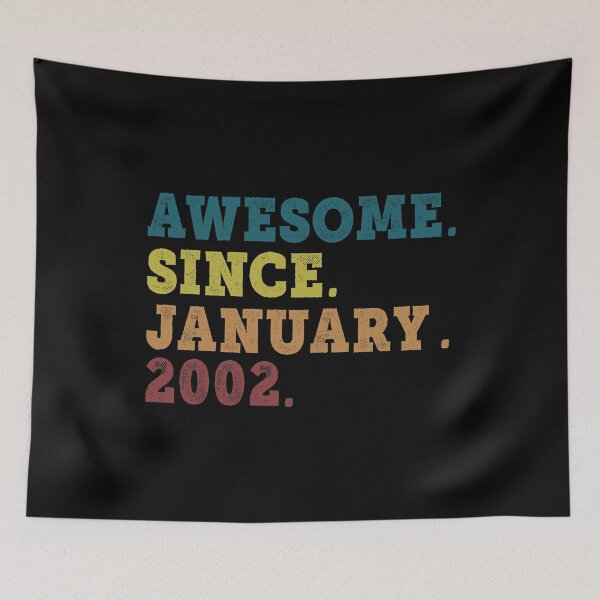 Item preview, Awesome Since January 2002 Retro Vintage 20th Birthday Gift designed and sold by designbychow.