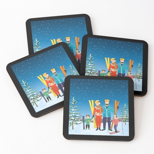 Item preview, Family Skiing on Winter Holiday designed and sold by The-Muse.