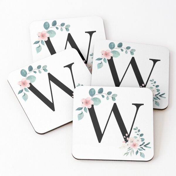 Item preview, W - Watercolor Floral designed and sold by Monograms Ultd.