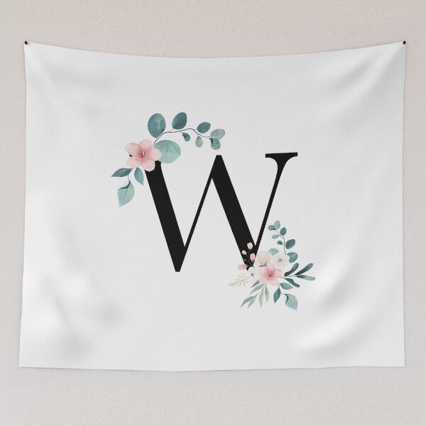 Item preview, W - Watercolor Floral designed and sold by Monograms Ultd.
