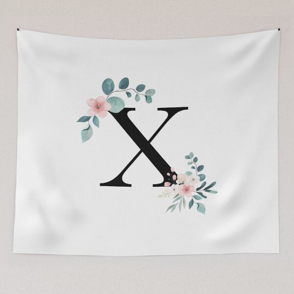 Item preview, X - Watercolor Floral designed and sold by Monograms Ultd.