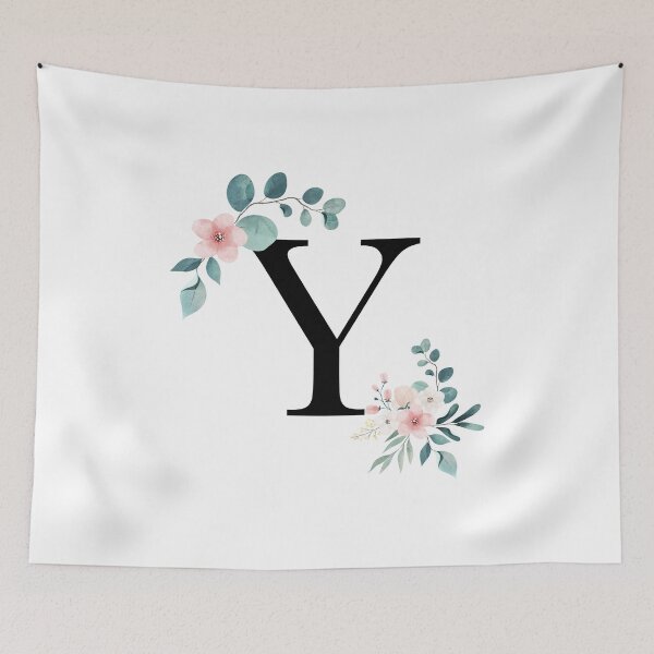 Item preview, Y - Watercolor Floral designed and sold by Monograms Ultd.