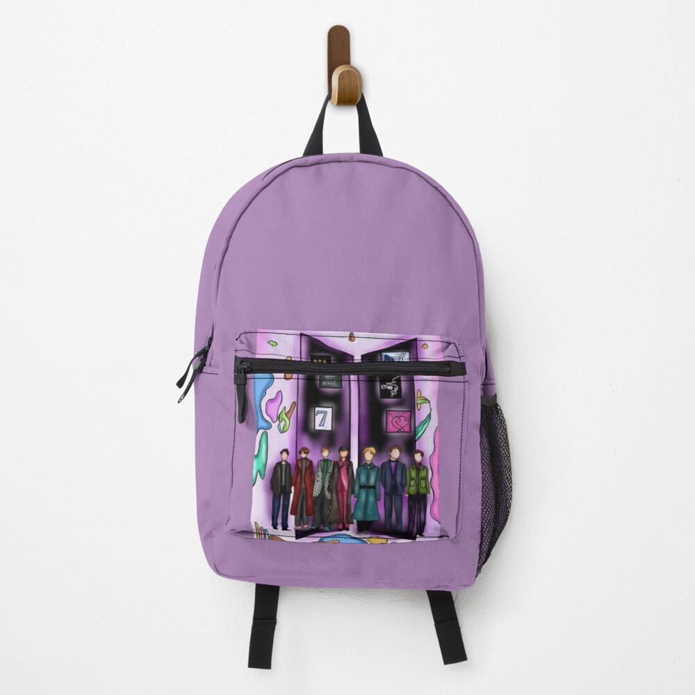 Blue Galaxy BTS Jin Allover Printed Backpack