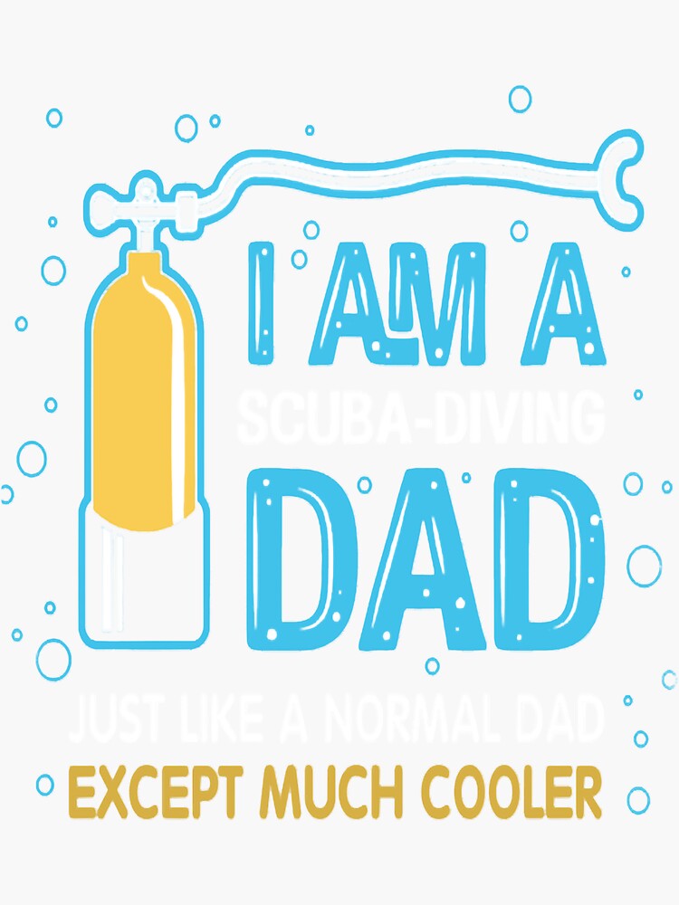 "Scuba Diving Dad Shirts Classic TShirt.png" Sticker by TammyeBrad