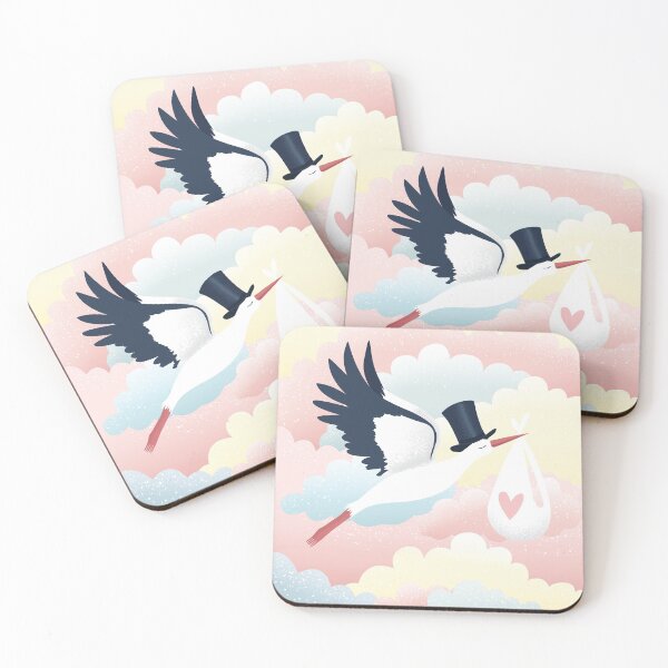 Item preview, The stork carries a baby designed and sold by ladynatali.