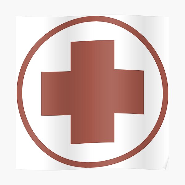 Tf2 Medic Icon Red Poster For Sale By Loadout Redbubble 4864