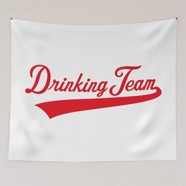 Item preview, Drinking Team Lettering (Beer / Alcohol / Red) designed and sold by MrFaulbaum.