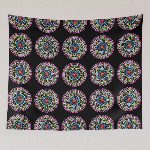 Item preview, Indian pink flower mandala designed and sold by Akashdigiart.