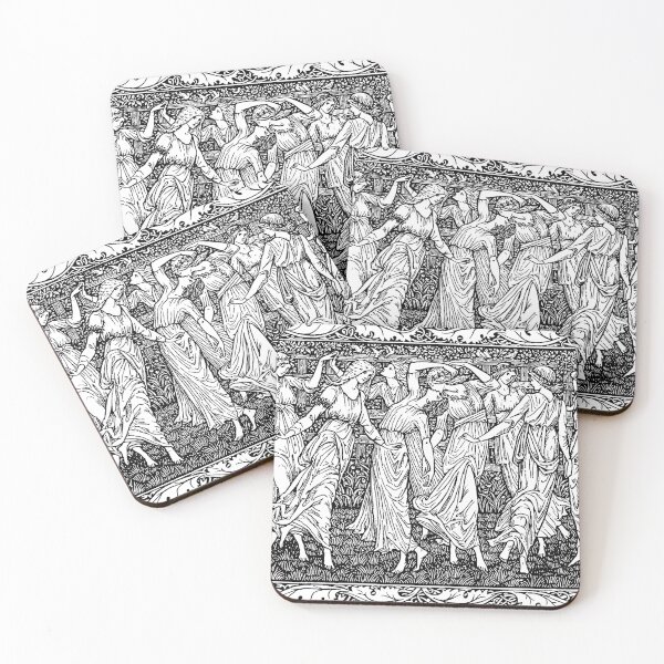 Item preview, Women dancing together - Old style art designed and sold by AlexSin.