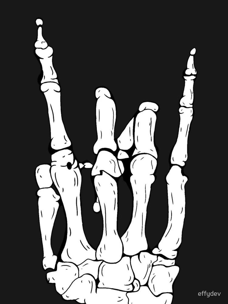 Thumbnail 4 of 4, iPhone Case, Skeleton Rocker Hand designed and sold by effydev.