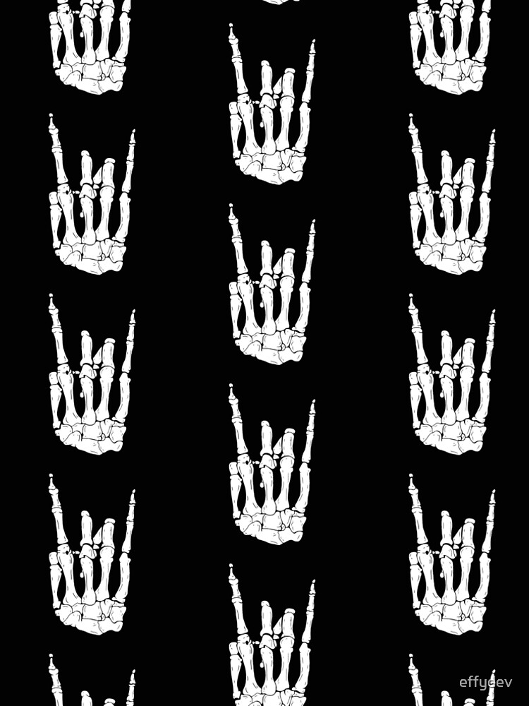 Aperçu 5 sur 5. Robe trapèze avec l'œuvre Squelette Rocker Hand créée et vendue par effydev.