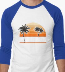 Miami Paradise Beach TShirt Maimi Beach Sun Sand T-Shirt Men's Baseball ¾ T-Shirt