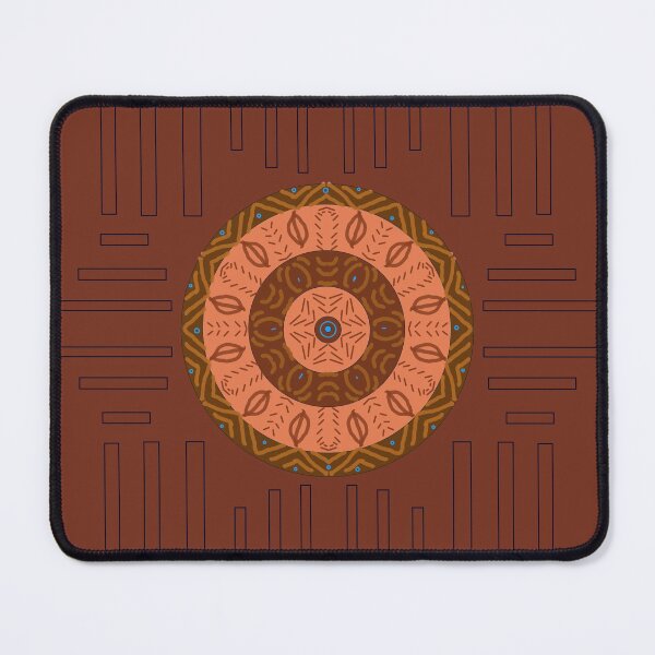 Item preview, Tribal, Mandela inspired, original, artwork, illustration, design, earthy colors, browns, blue stone, leaves, nature, inspiration designed and sold by Freedomworx.