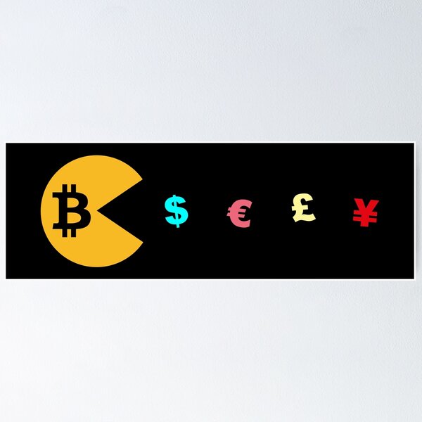 Item preview, Bitcoin Eating Currencies I Bitcoin designed and sold by Amazing Designs.