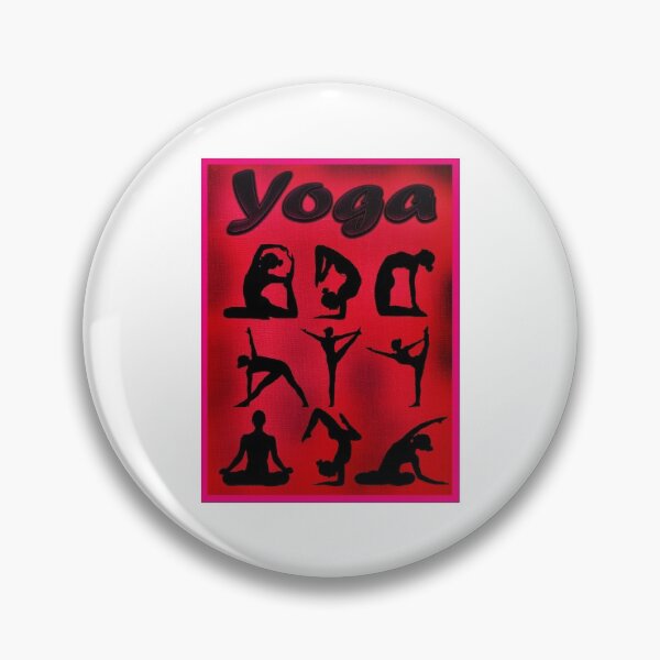 Item preview, Yoga Pose Multi Red Background designed and sold by SadSacDesigns.