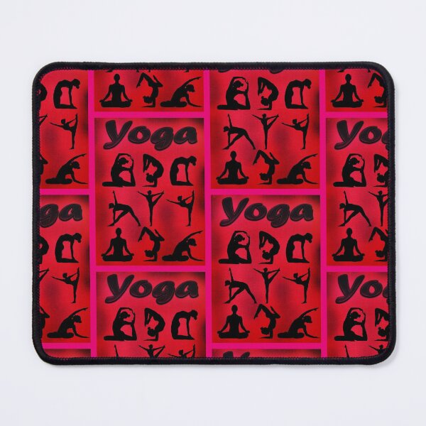 Item preview, Yoga Pose Multi Red Background designed and sold by SadSacDesigns.