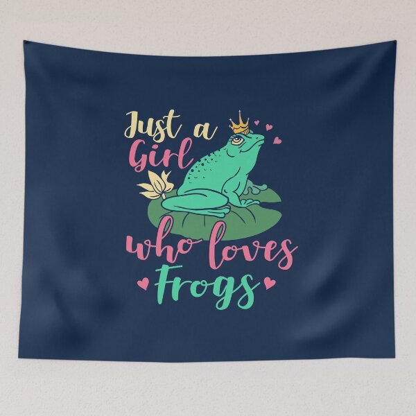 Item preview, Just A Girl Who Loves Frogs Cute Green Frog Princess on a Lili Pad designed and sold by alenaz.