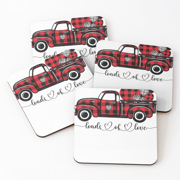 Item preview, Loads Of Love Buffalo Plaid Vintage Truck XO Valentine's Day designed and sold by BrandyBare.