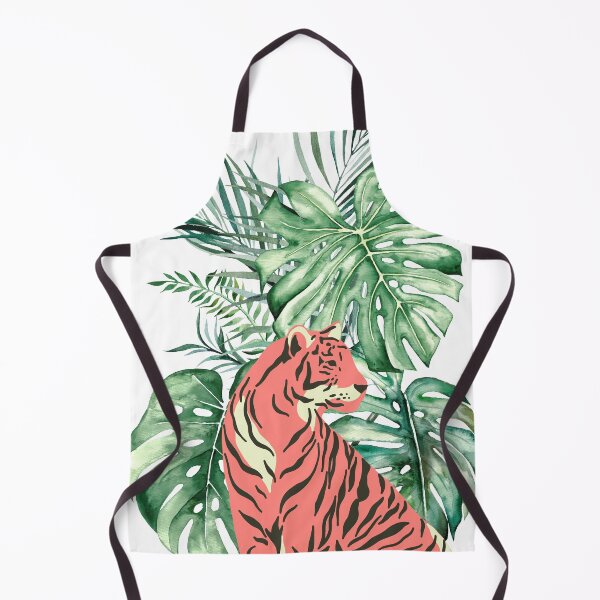 Item preview, Pink Tiger And Monstera Tropical Leaves designed and sold by DAFIN.