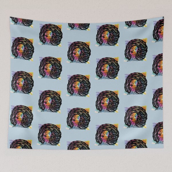 Item preview, Black Woman with afro watercolor Black History Month designed and sold by Linizarti-casely Store.