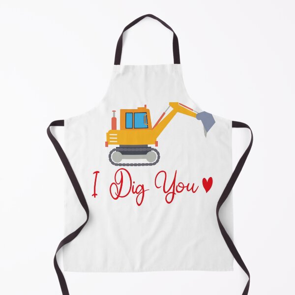 Item preview, I Dig You Construction Truck Valentine's Day Red Raglan for kids designed and sold by Mambahfit.