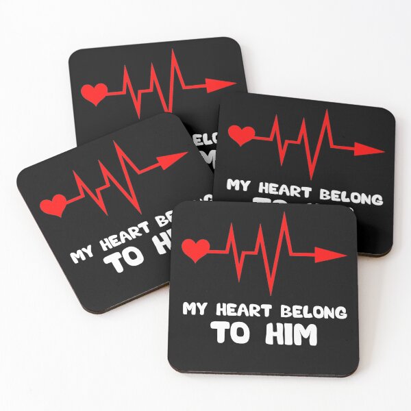 Item preview, My Heart Belongs To Him, Funny Valentines Day Gift For Couple designed and sold by AMINE  ★★★★★.