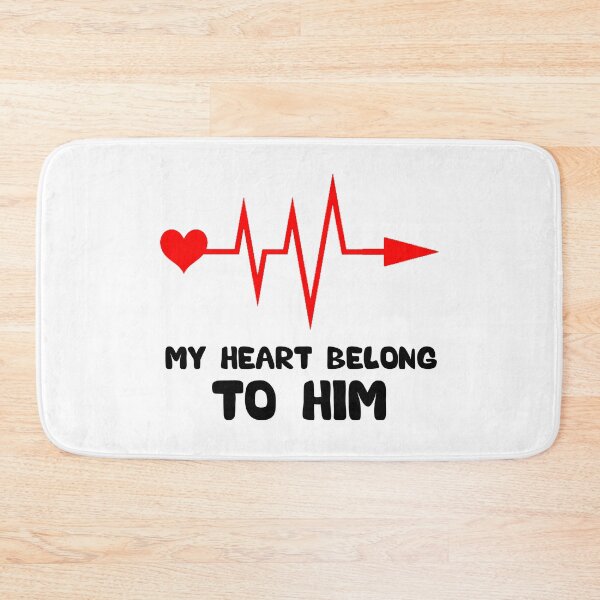 Item preview, My Heart Belongs To Him, Funny Valentines Day Gift For Couple designed and sold by AMINE  ★★★★★.