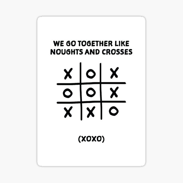 Noughts and Crosses Sticker