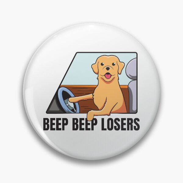 Item preview, Beep Beep Losers - Funny Dog Driving a Car Golden Retriever Driving designed and sold by thecatcouch.