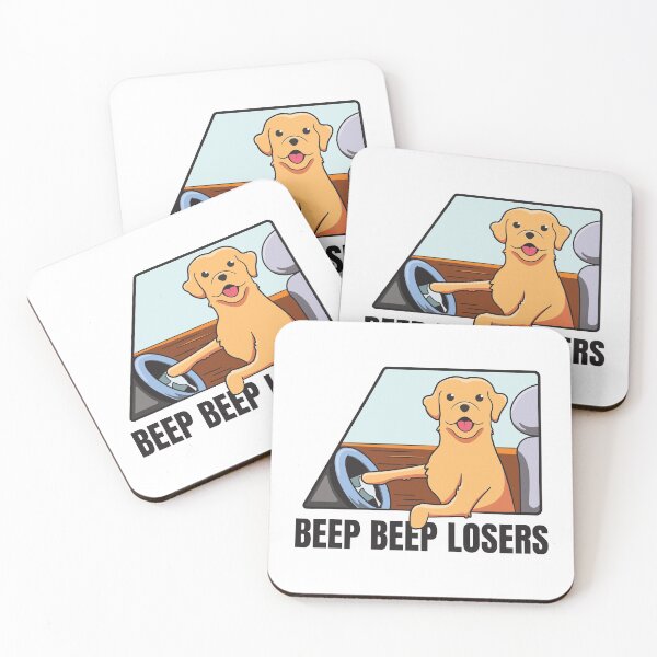 Item preview, Beep Beep Losers - Funny Dog Driving a Car Golden Retriever Driving designed and sold by thecatcouch.