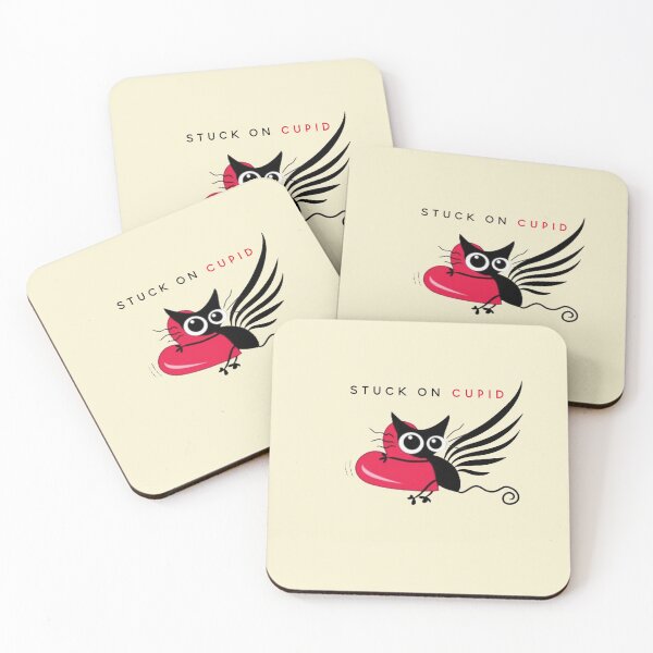 Item preview, Cat Stuck on Cupid designed and sold by HandyDesign22.