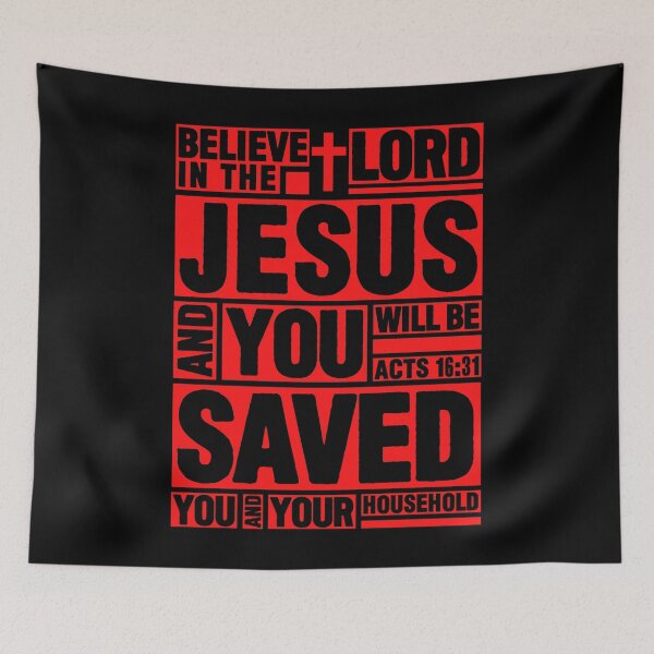 Item preview, Acts 16:31 Believe in the Lord Jesus designed and sold by plushism.