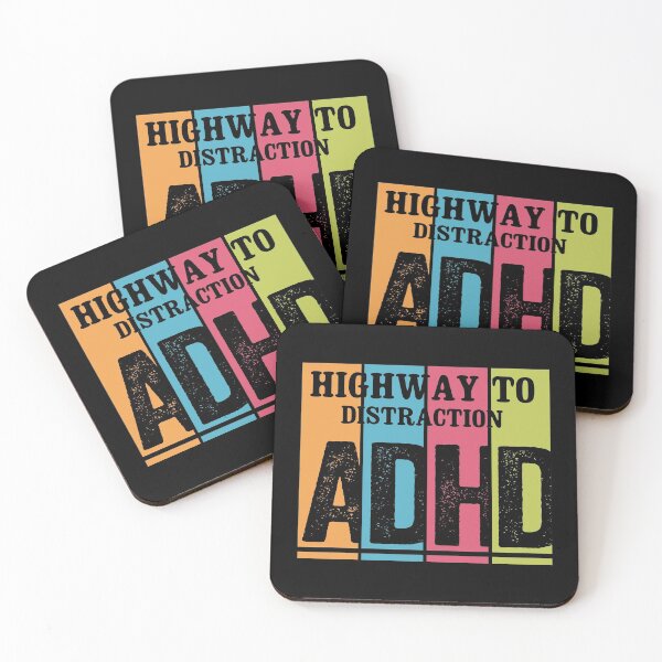 Item preview, Highway To Distraction ADHD Funny Quote designed and sold by Color-Sparkle.