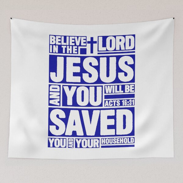 Item preview, Acts 16:31 Believe in the Lord Jesus designed and sold by plushism.