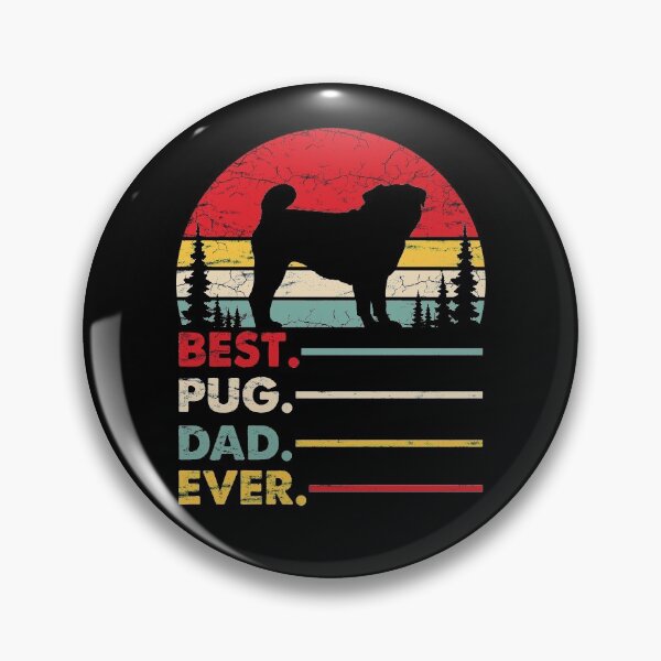 Artikelvorschau, Vintage Best Pug Dad Ever entworfen und verkauft von rafaeltto.