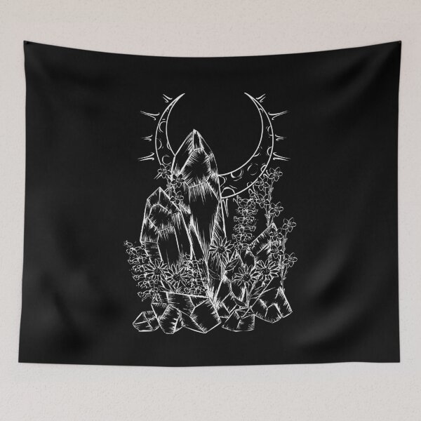 Item preview, Witchy Crystals Flowers Moon Goth Punk designed and sold by FalkDania.
