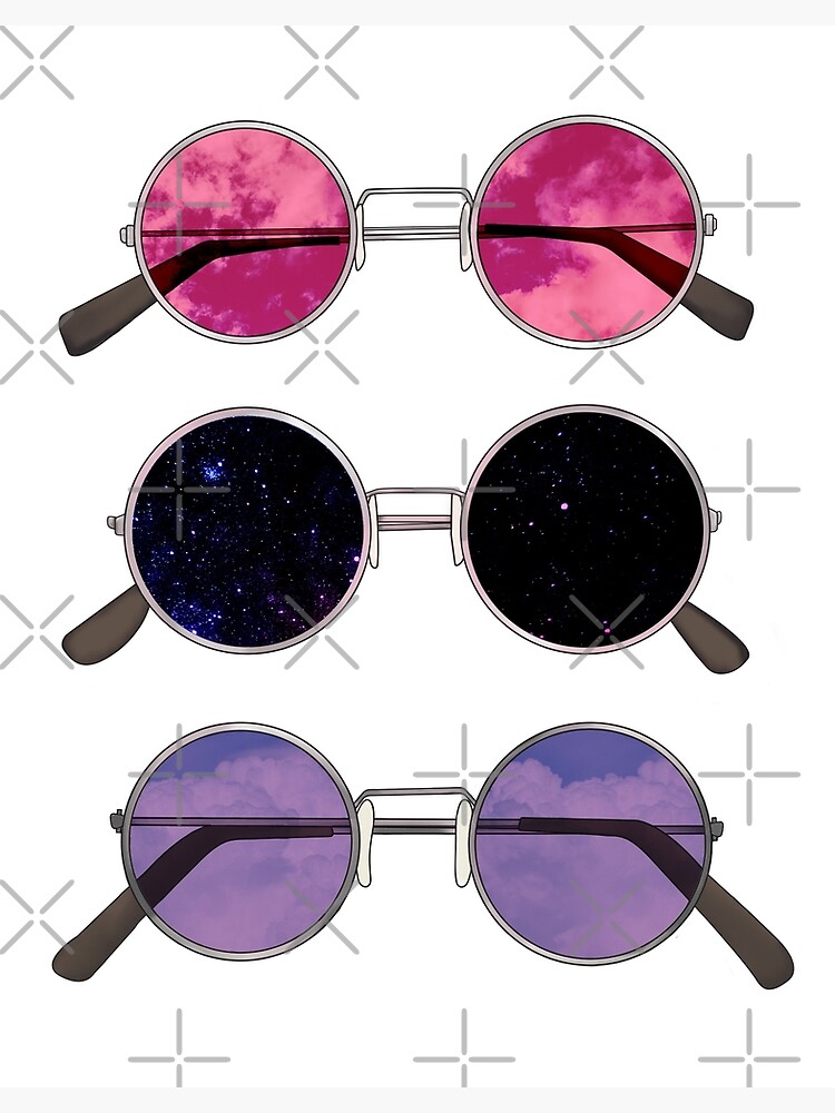 Free: AESTHETIC GRUNGE, black framed hippie sunglasses with green