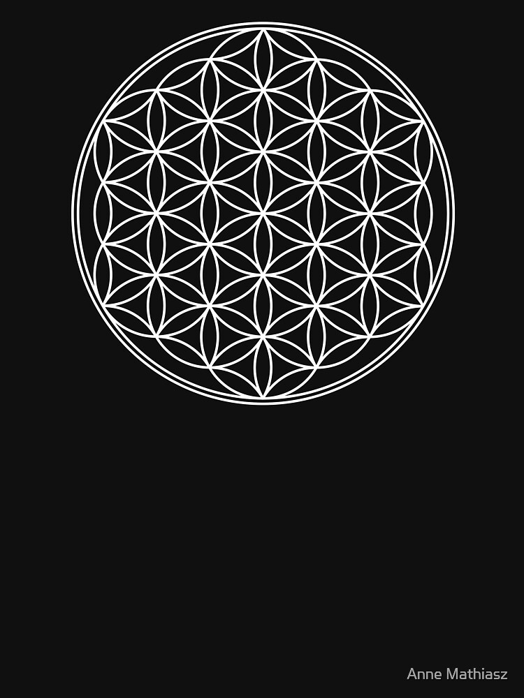 Thumbnail 3 of 3, Fitted T-Shirt, FLOWER OF LIFE - SACRED GEOMETRY - HARMONY & BALANCE designed and sold by nitty-gritty.