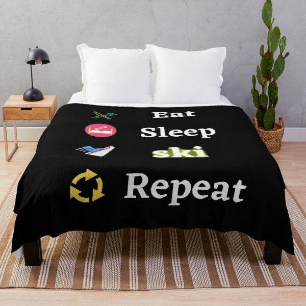 Item preview, Eat sleep ski repeat - Funny And Cute Quotes designed and sold by Designspot2020.