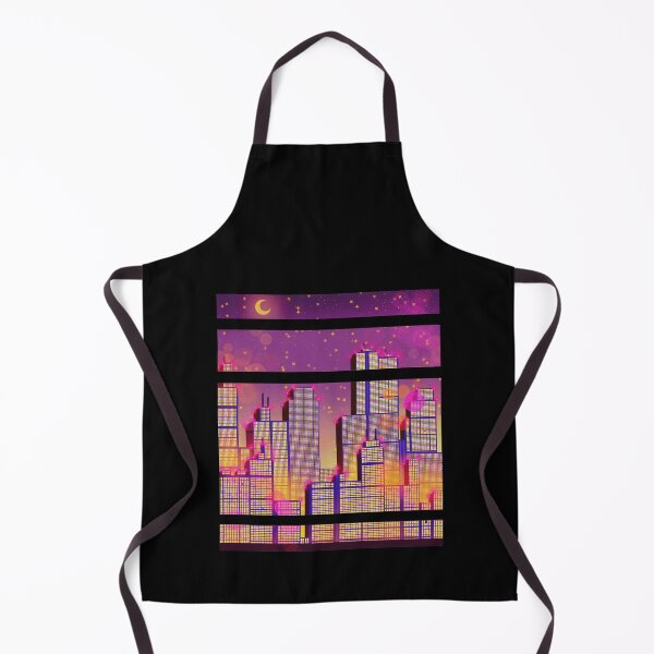 Item preview, Skyline of a City purple Synthwave designed and sold by FalkDania.