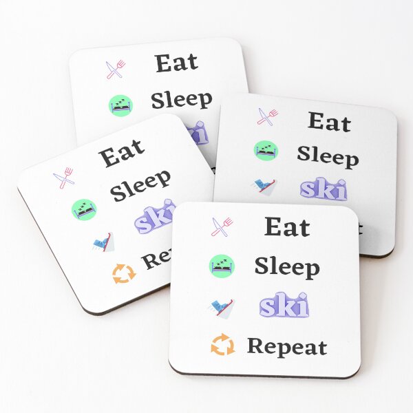 Item preview, Eat sleep ski repeat - Funny snd Cute Quotes designed and sold by Designspot2020.