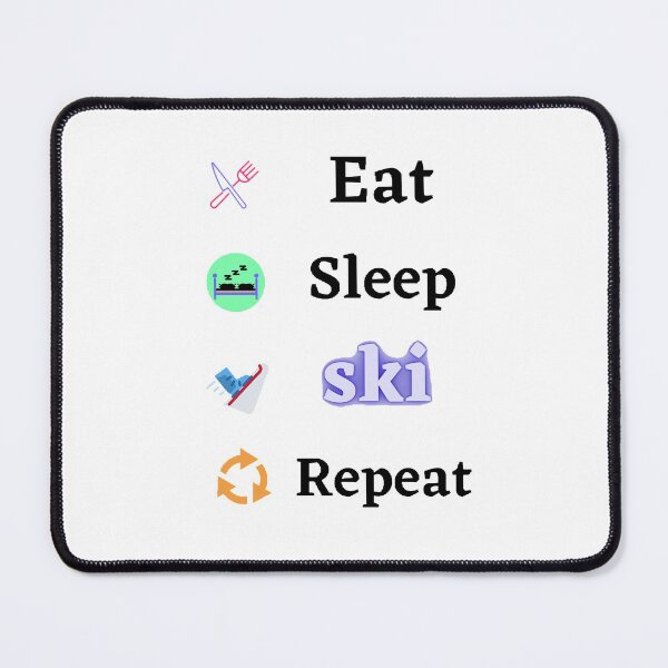 Item preview, Eat sleep ski repeat - Funny snd Cute Quotes designed and sold by Designspot2020.