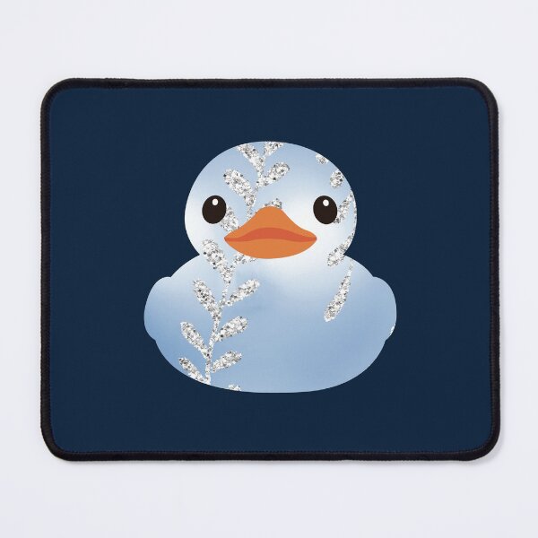 Item preview, Christmas Bauble Rubber Duck - Blue Glitter Filigree designed and sold by GlitterState.