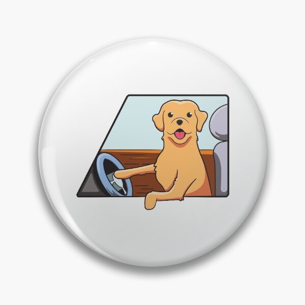 Item preview, Golden Retriever Driving a Car - Cute Dog Driving a Car Art Design designed and sold by thecatcouch.
