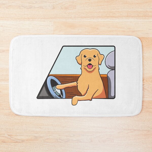 Item preview, Golden Retriever Driving a Car - Cute Dog Driving a Car Art Design designed and sold by thecatcouch.