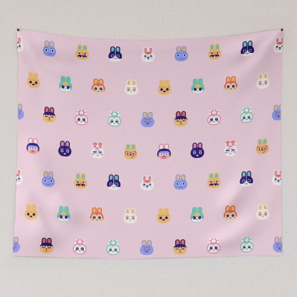 Item preview, cute rabbits pattern designed and sold by no-eye-deer.